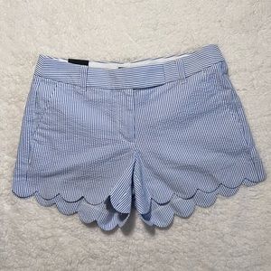 J. Crew Factory scalloped 4” shorts